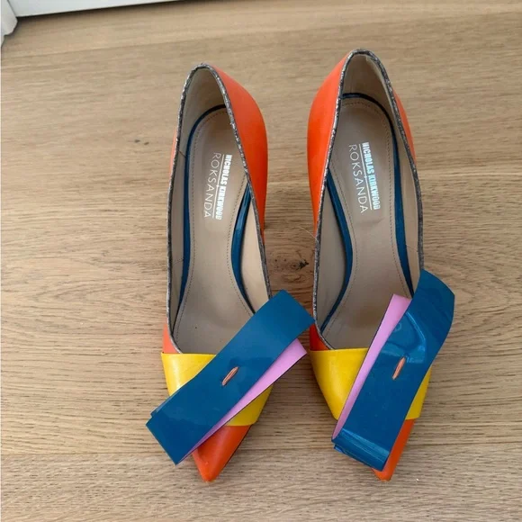 Nicholas Kirkwood x Roksanda Colorblock Heels Sculptural Pump EU 39 - Picture 3 of 6